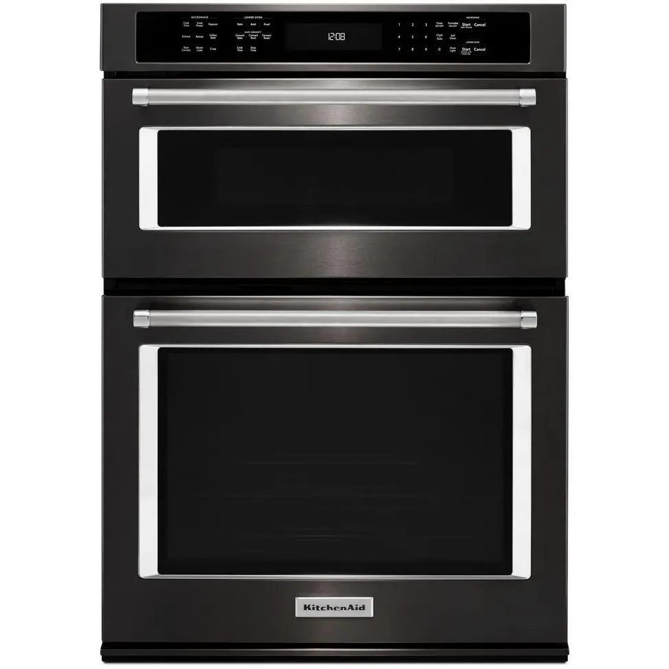 KOCE500EBS KitchenAid 30 Inch Combination Wall Oven with Microwave - 6.4 cu. ft. Black Stainless Steel-1