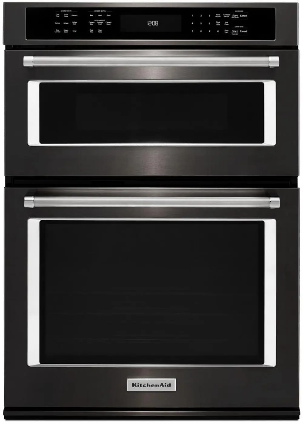 KOCE500EBS KitchenAid 6.4 cu ft Combination Wall Oven - Black Stainless Steel 30 Inch-1