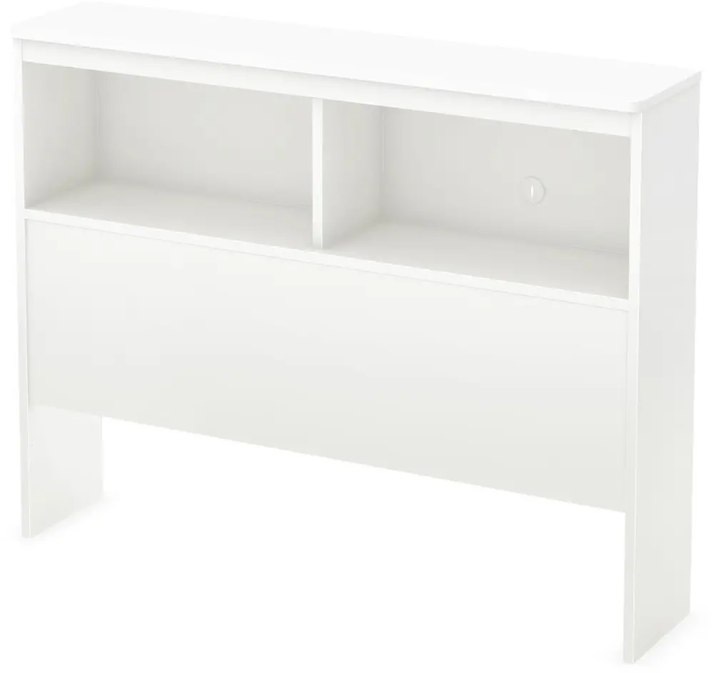 3050098 White Twin Bookcase Headboard - Libra -1