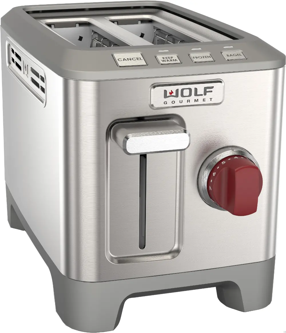 WGTR102S-INDC Wolf Gourmet Stainless Steel 2-Slice Toaster-1
