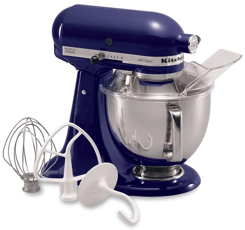 kitchenaid mixer misty blue with white bowl
