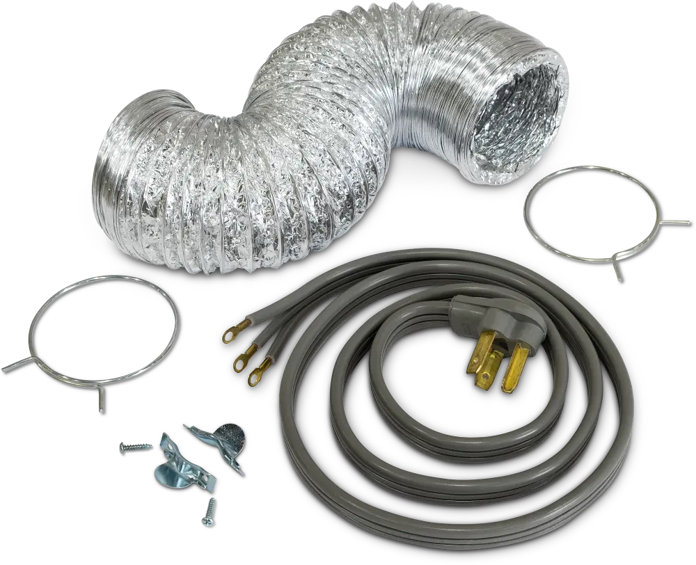 Dryer Kit with Metal Vent and 3 Prong Electrical Cord-1