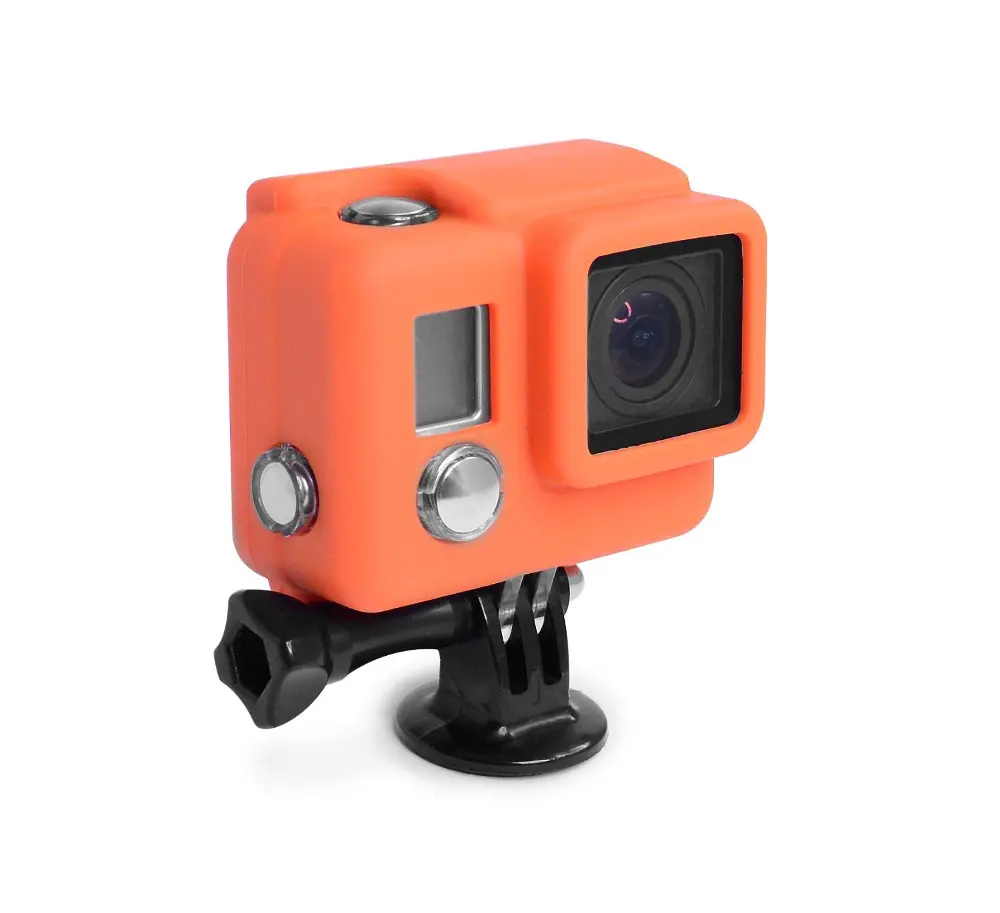 SILG3+-100941 XSories Silicone Cover for GoPro Hero 3+ and Hero 4 - Orange-1