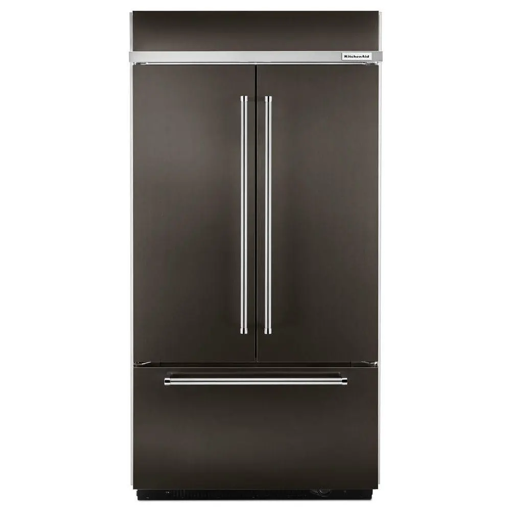 KBFN502EBS KitchenAid Built-In French Door Refrigerator - 42 Inch Black Stainless Steel-1