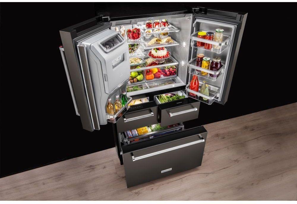 kitchenaid 5 door fridge kitchen kitchenaid 5door refrigerator 36 inch black stainless steel rc willey furniture store kitchenaid 5 door fridge kitchen kitchenaid 5door refrigerator 36 inch black stainless steel rc willey furniture store