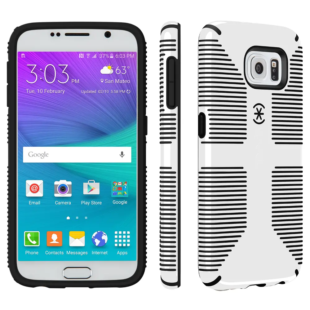 Speck CandyShell Grip Case for Galaxy S6 - White/Black-1