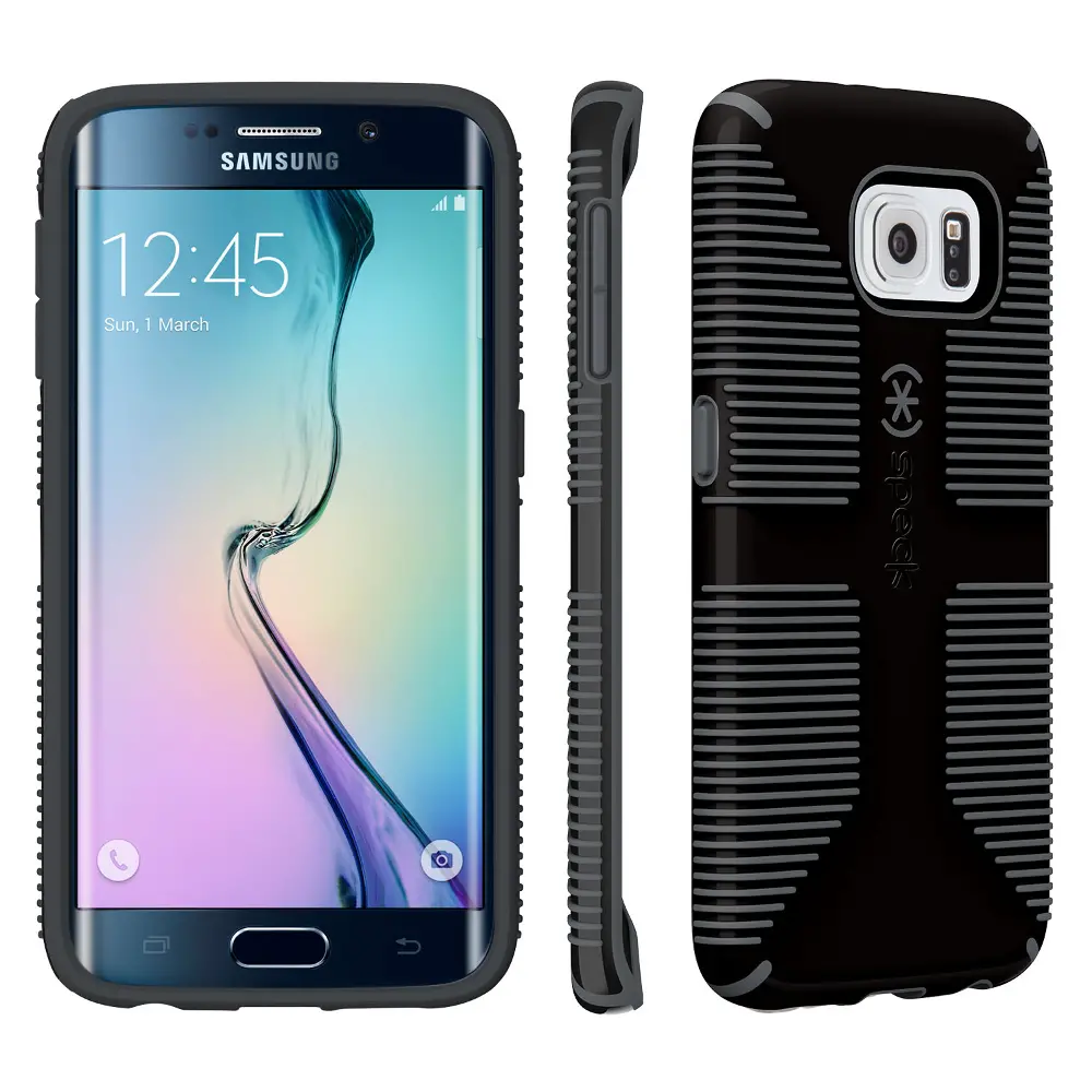 Speck CandyShell Grip Case for Samsung Galaxy S6 Edge - Black/Slate Gray-1