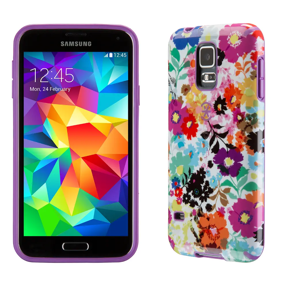 Speck CandyShell Inked Case for Samsung Galaxy S5 - Bold Blossoms-1