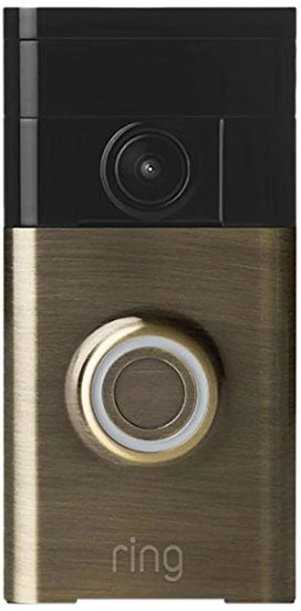 Ring WiFi Enabled Video Doorbell - Antique Brass-1