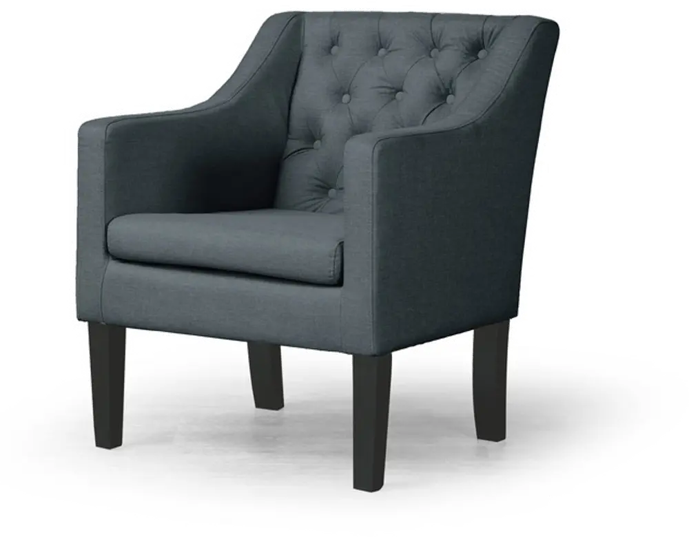 9070-GRAY-CC Gray Tufted Club Chair - Brittany-1