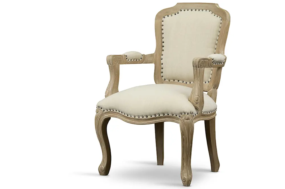 ASS390Mi-CG4 Beige Accent Chair - Poitou -1
