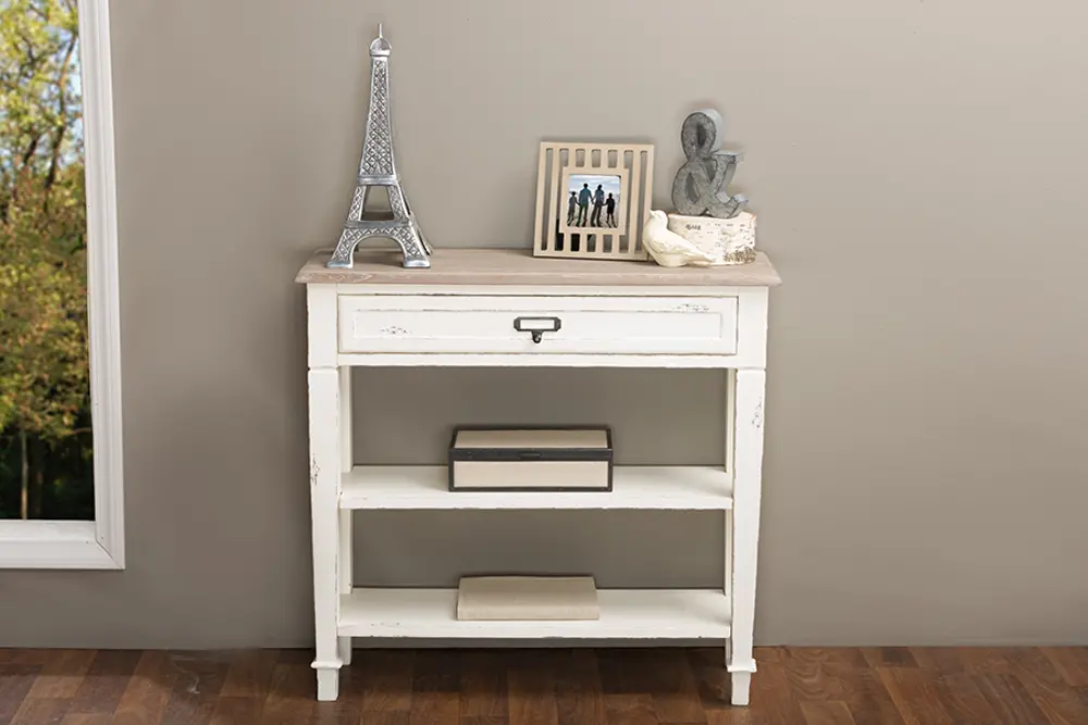 CHR10VM/M-B-C Traditional French White Accent Table - Dauphine-1