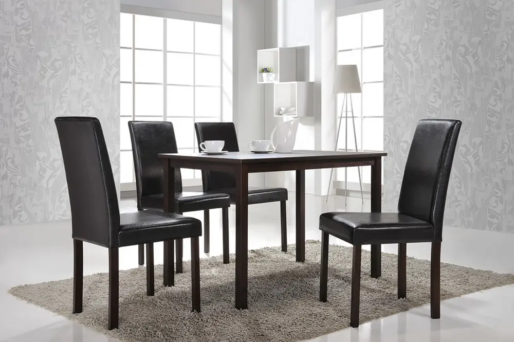 ANDREW-DINING-CHAIR Set of 4 Dark Brown Dining Chairs - Andrew-1