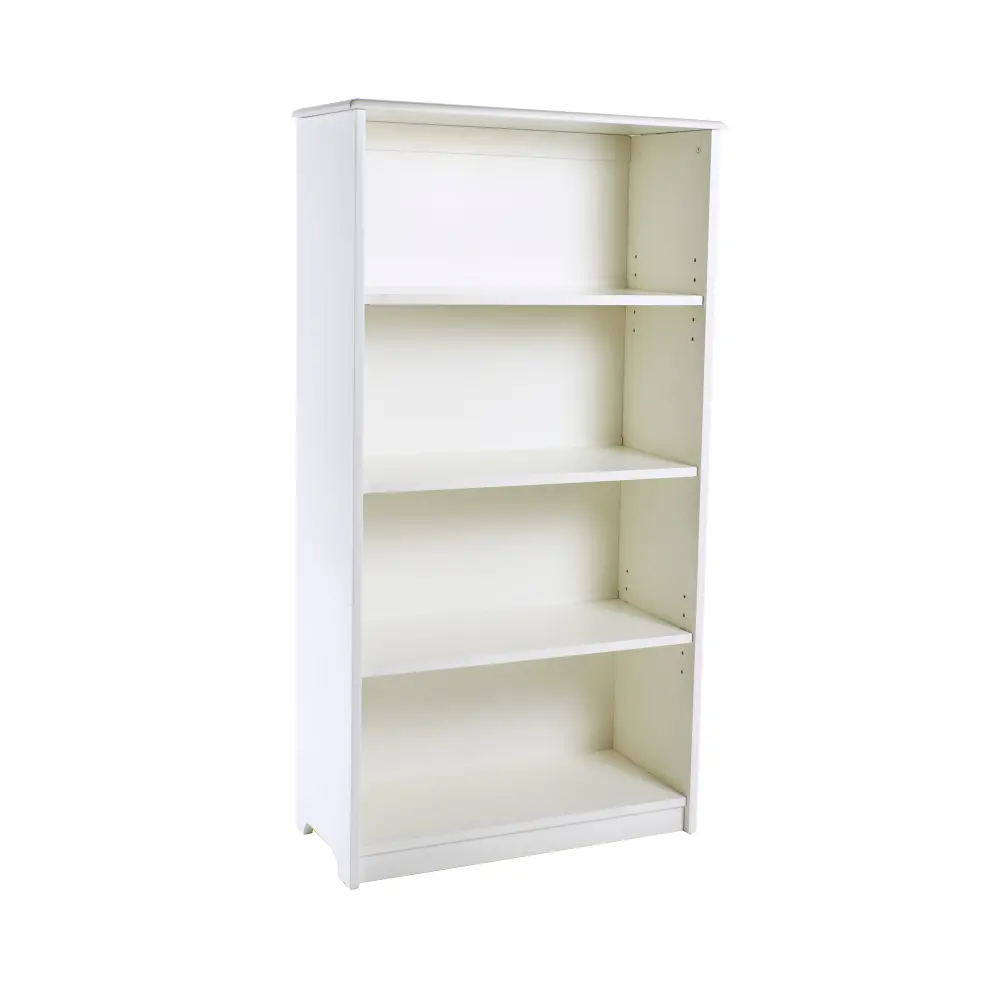 White 4-Shelf Bookshelf (48 Inch) - Classic White -1