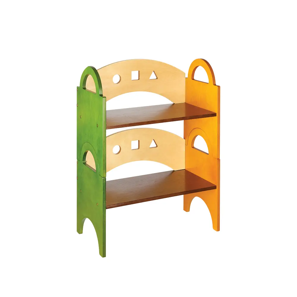 Earth-Toned Stacking Bookshelf - See and Store-1