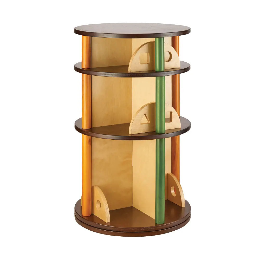 Earth-Toned Media Carousel - See and Store -1