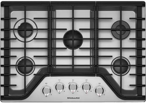 KitchenAid 36 Inch Gas Cooktop - Stainless Steel