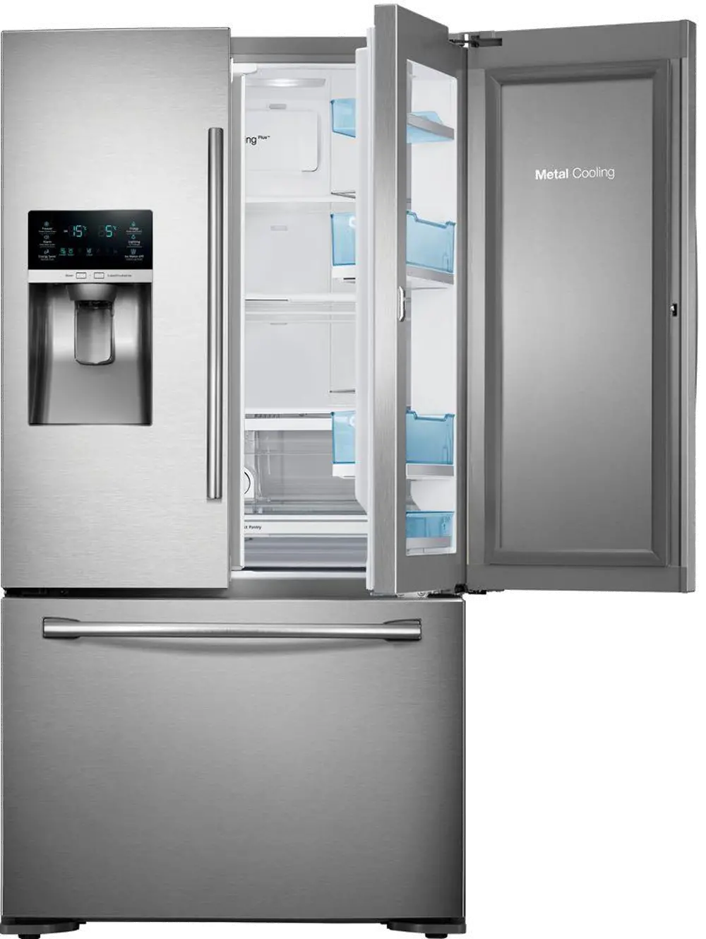 RF23HTEDBSR Samsung Counter Depth French Door Smart Refrigerator with Food ShowCase - 22.5 cu. ft., 36 Inch Stainless Steel-1