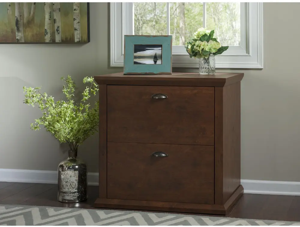 WC40380-03 Yorktown Cherry 2 Drawer Lateral File Cabinet - Bush Furniture-1