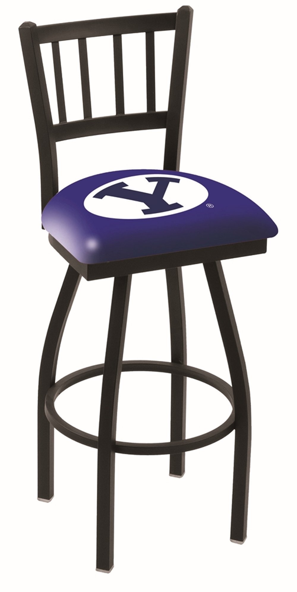 4721659 Black Slat Back Swivel Counter Height Stool - BYU sku 4721659