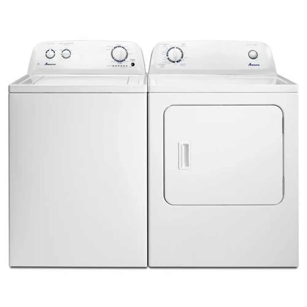 AMANA-4605 Amana Gas Washer and Dryer Set - White-1