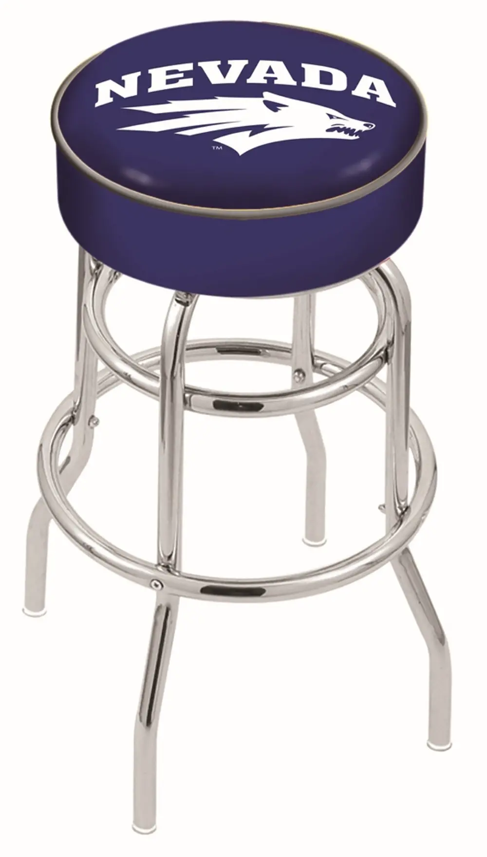 Chrome Double Ring Swivel Counter Stool - UNR-1