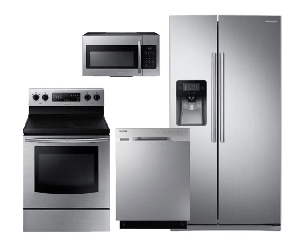 KIT Samsung Stainless Steel 4 Piece Kitchen Appliance Package-1