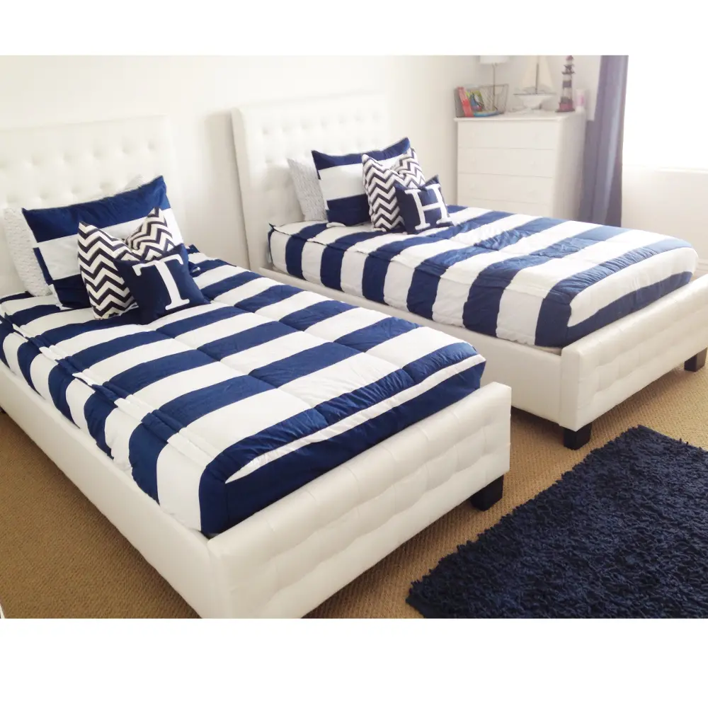 Beddy's Twin Navy and White Game On Bedding Collection-1