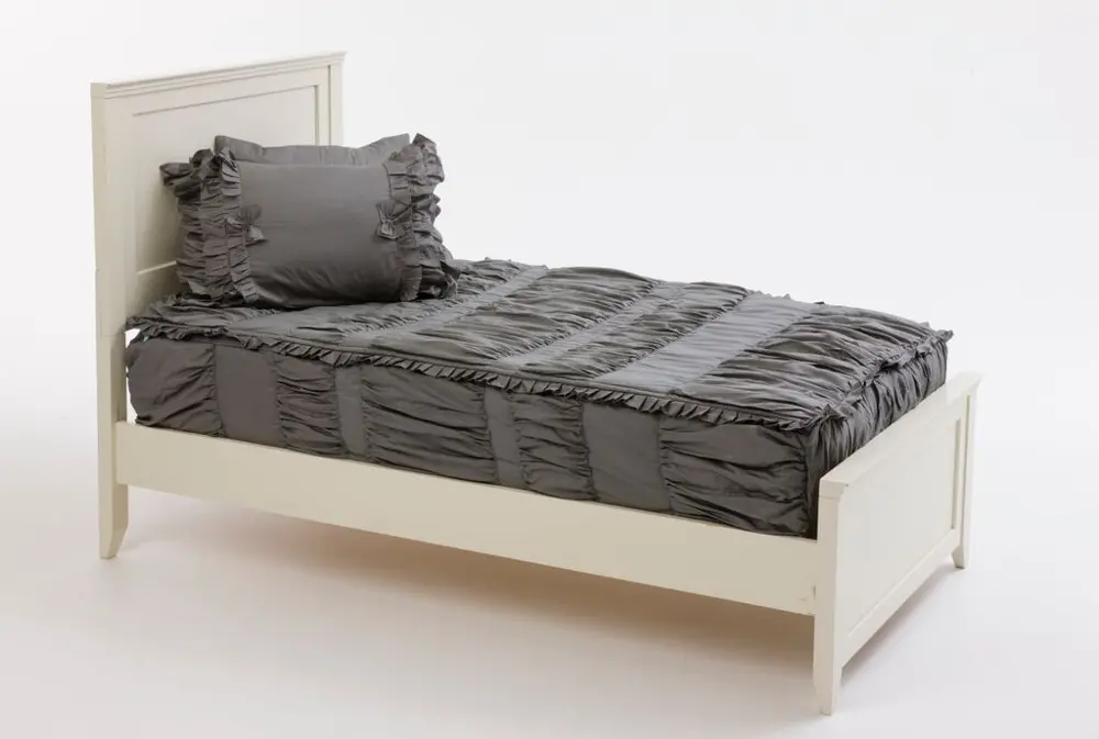 Beddy's Twin Modern Gray Ruffle Bedding Collection-1