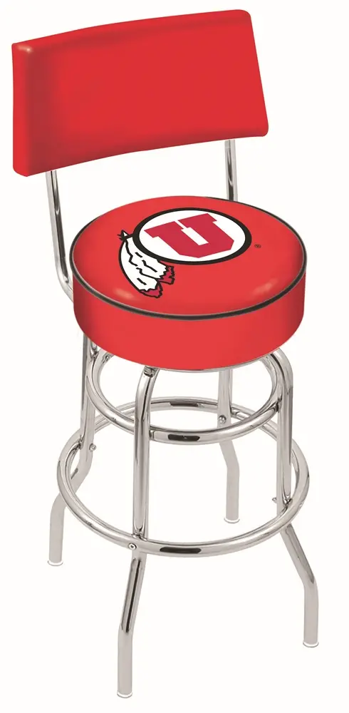 25 Inch Back Rest Swivel Counter Stool - U of U