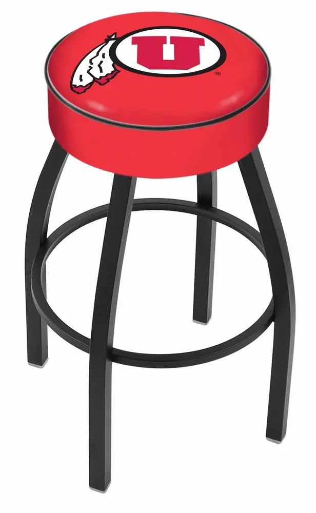 Black 25 Inch Swivel Cushion Counter Stool - U of U