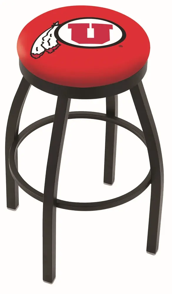 Black 30 Inch Swivel Bar Stool - U of U