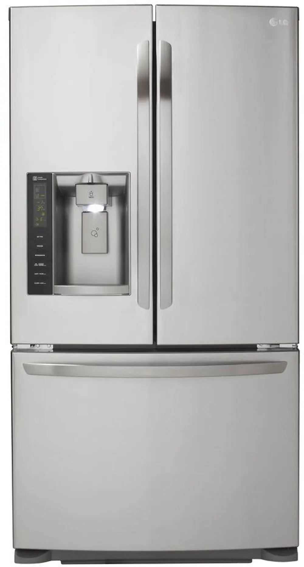 LFX25973ST LG 24.1 cu. ft. French Door Refrigerator with Dual Ice Makers - 36 Inch Stainless Steel-1