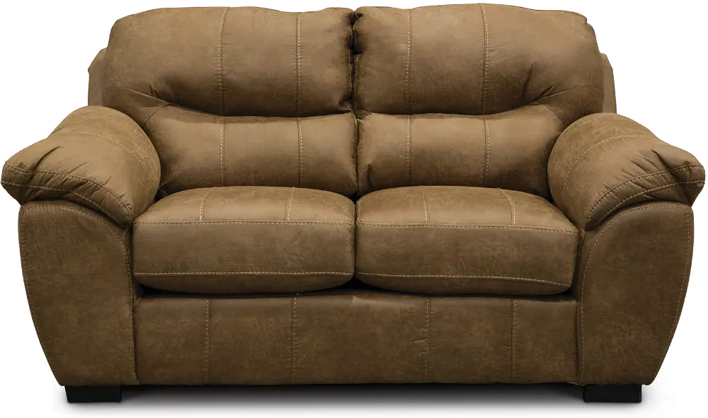 445302 122749 Casual Contemporary Silt Brown Loveseat - Grant-1
