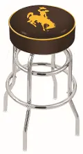 25 Inch Double Ring Swivel Counter Stool - University of Wyoming