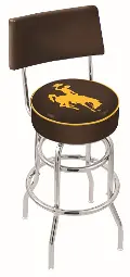 25 Inch Back Rest Swivel Counter Stool - Univerity of Wyoming