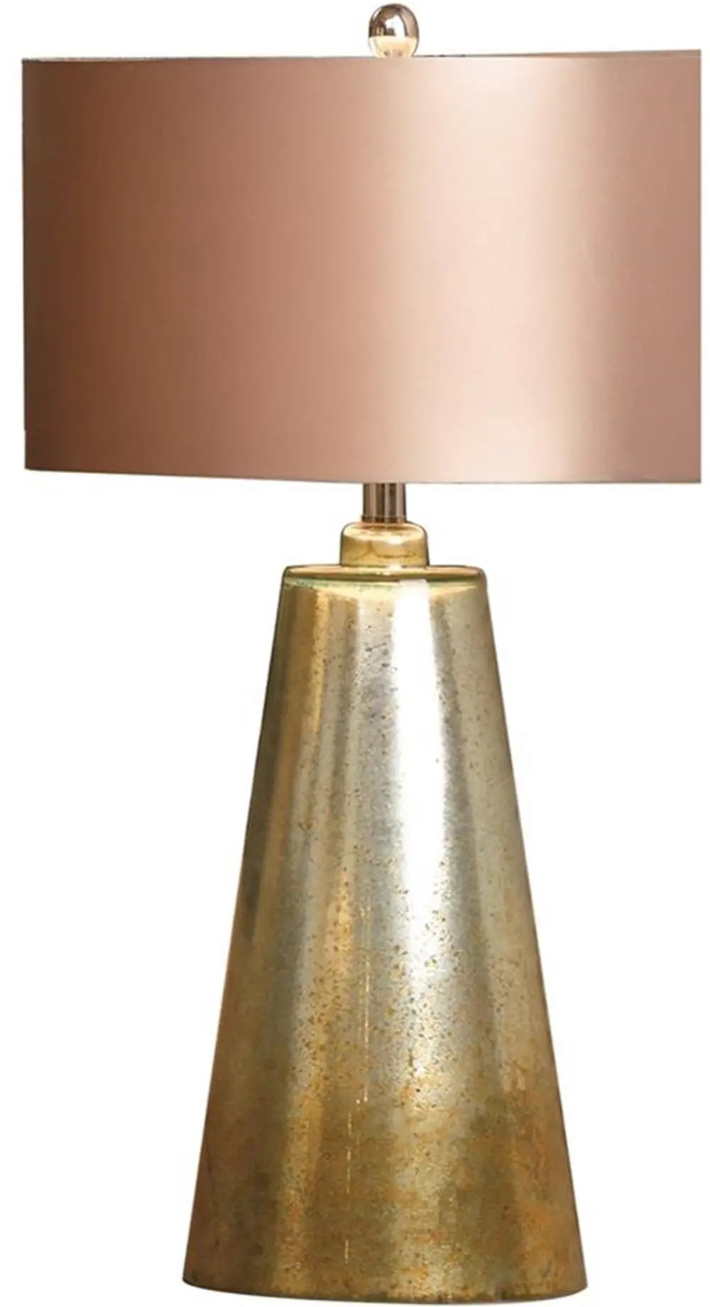 Aged Mercury Glass Table Lamp-1