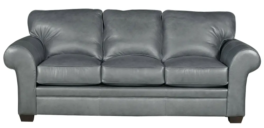 L7902-3 Zachary Gray Leather Classic Contemporary Sofa-1