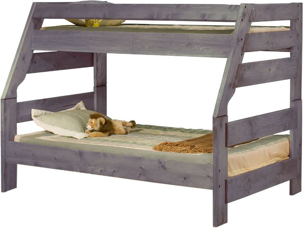 Fort Driftwood Gray Twin-over-Full Bunk Bed-1