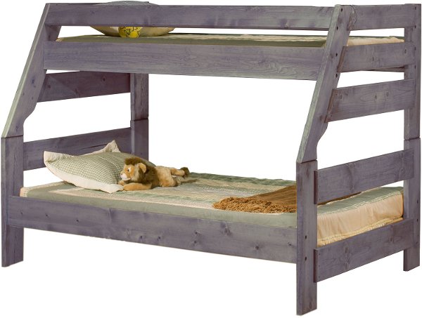 Fort Driftwood Gray Twin Over Full Bunk, Best Twin Over Full Bunk Bed