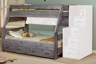 low profile full over full bunk bed