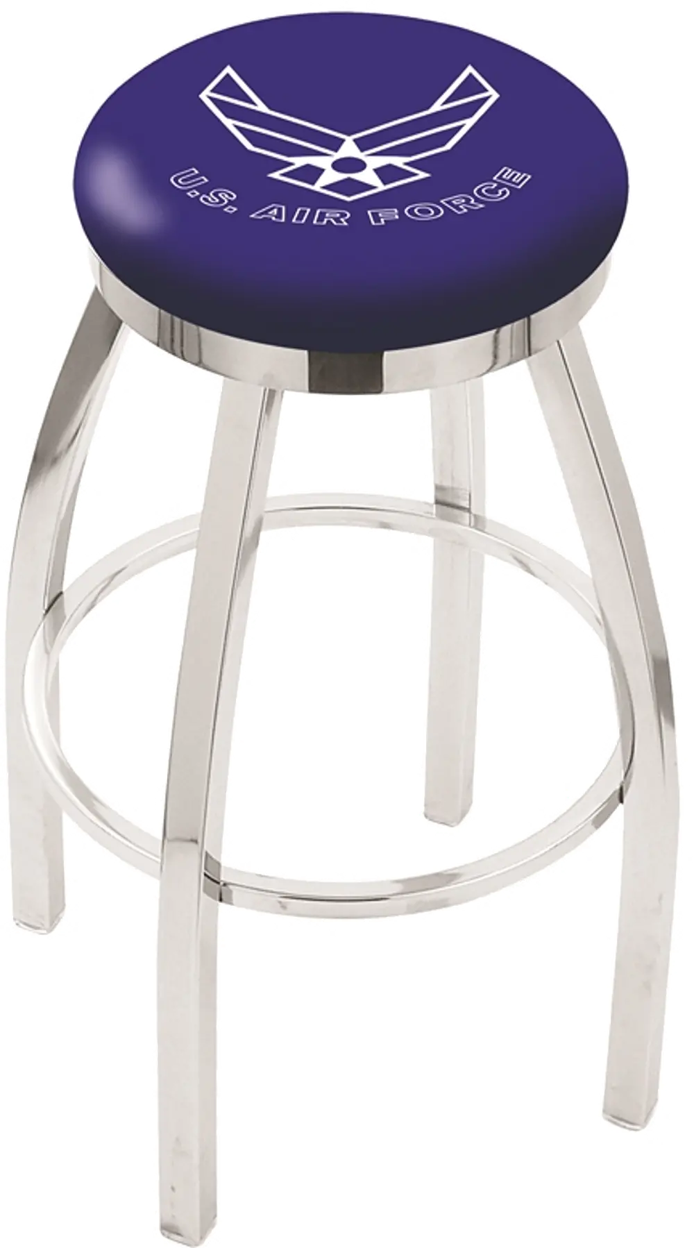 Chrome Swivel Counter Height Stool - US Air Force-1