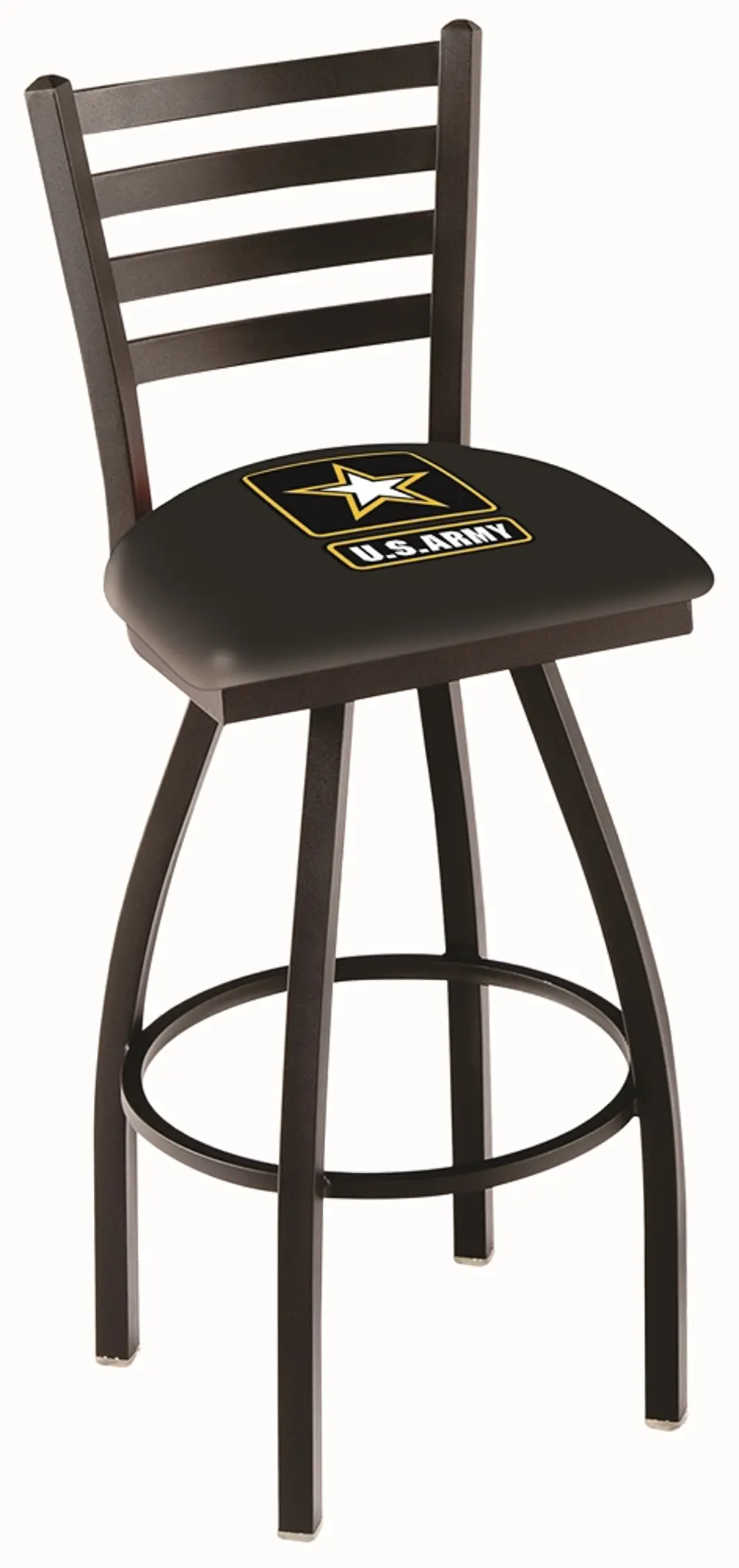 25 Inch Ladder Back Swivel Counter Stool - US Army-1