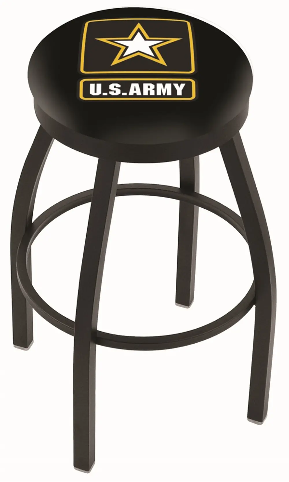 Black 25 Inch Swivel Counter Stool - US Army-1
