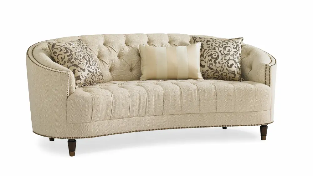 Traditional Linen Sofa - Classic Elegance-1
