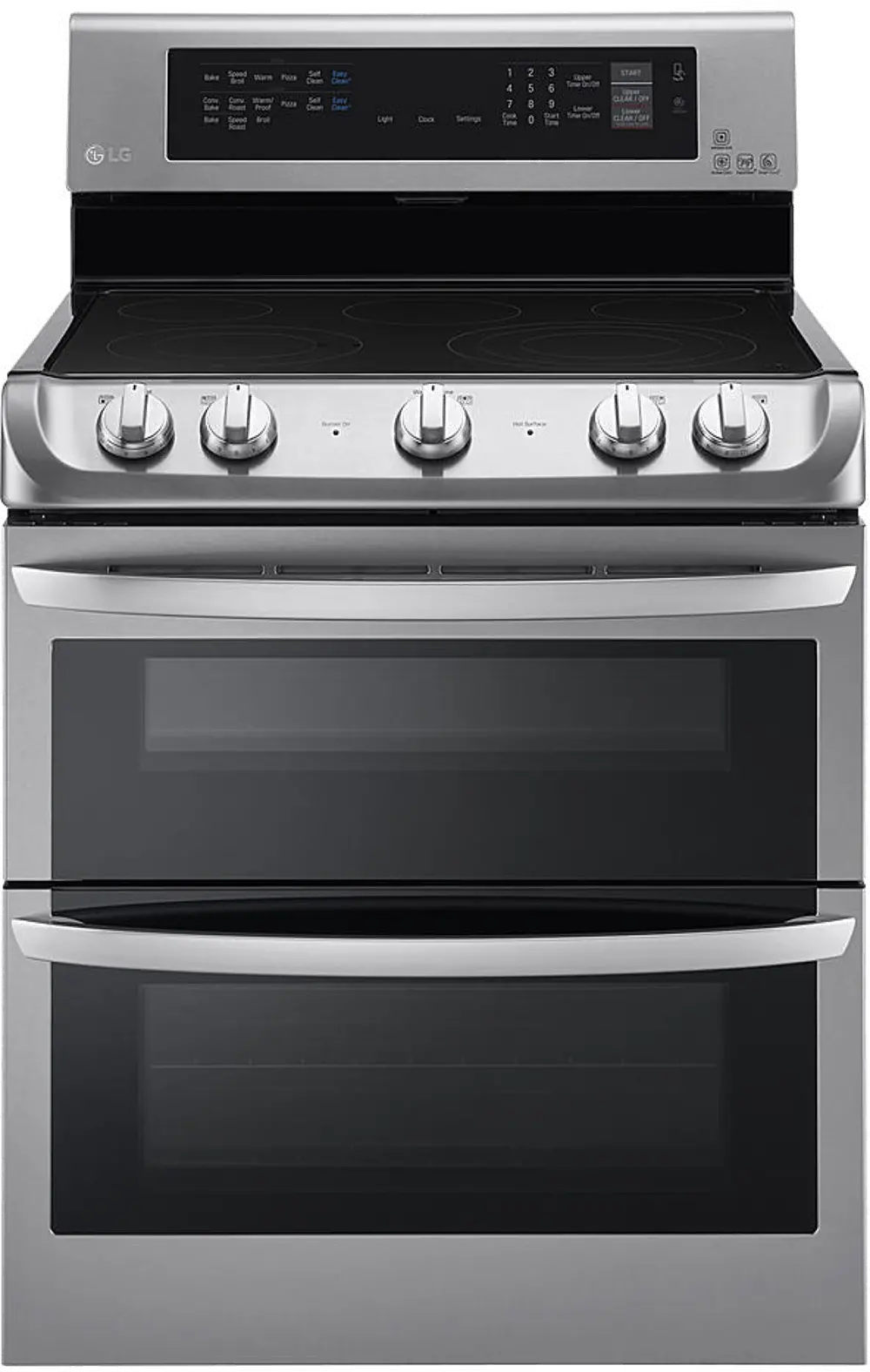 LDE4415ST LG Double Oven Electric Convection Range - 7.3 cu. ft. Stainless Steel-1