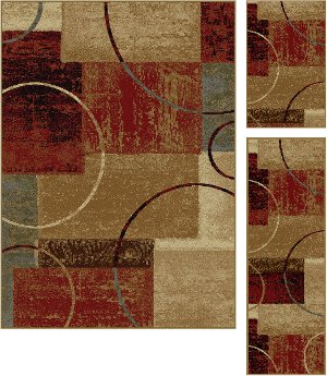 Matching Area Rug Sets Rc Willey Furniture Elg5430 Set3 3 Piece Set Red Gray Blue Beige Area Rug Elegance