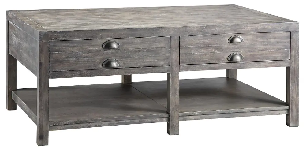Rustic Driftwood Coffee Table - Bridgeport Collection-1
