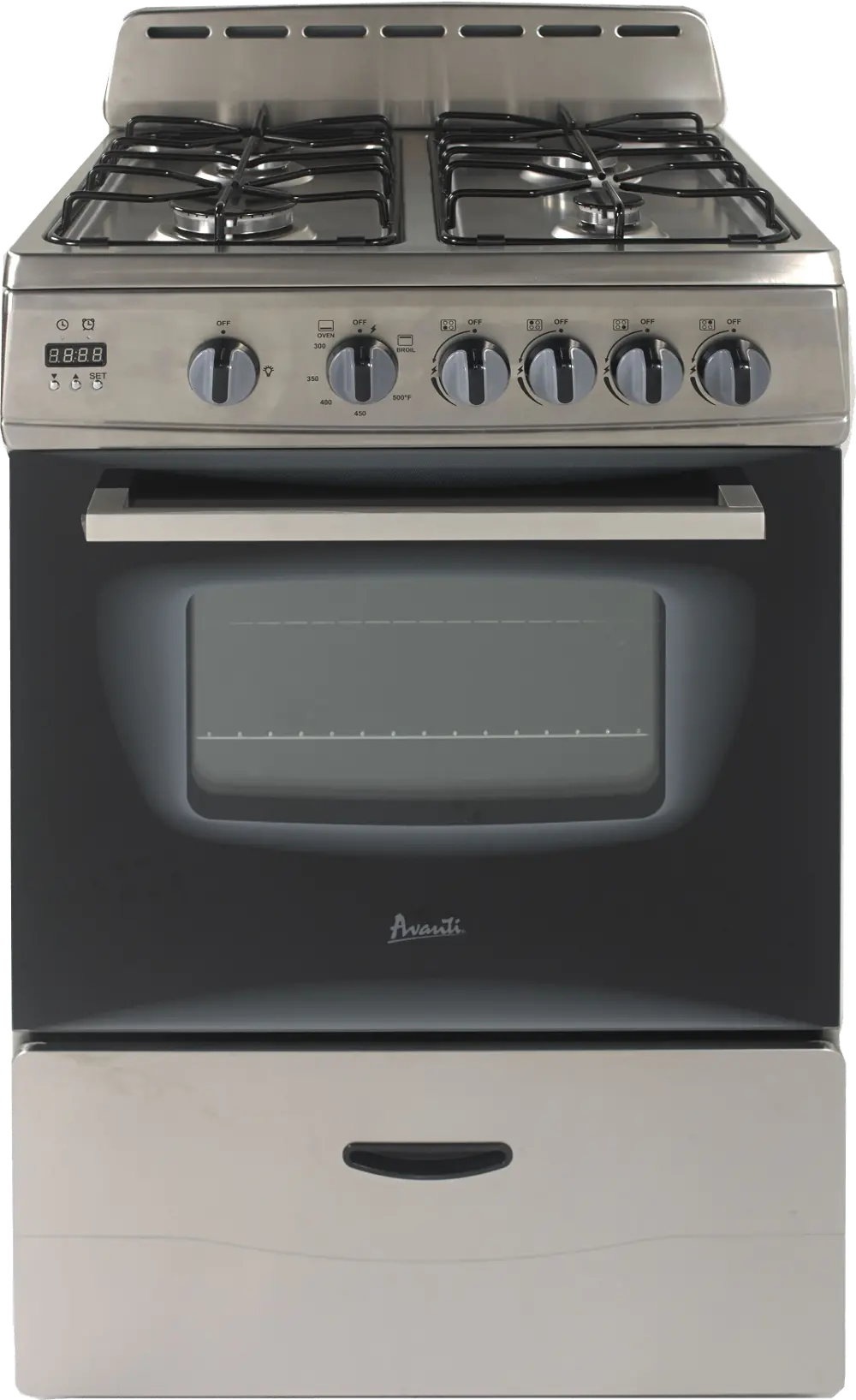 GR2416CSS Avanti 2.6 cu ft Gas Range - Stainless Steel 24 Inch-1