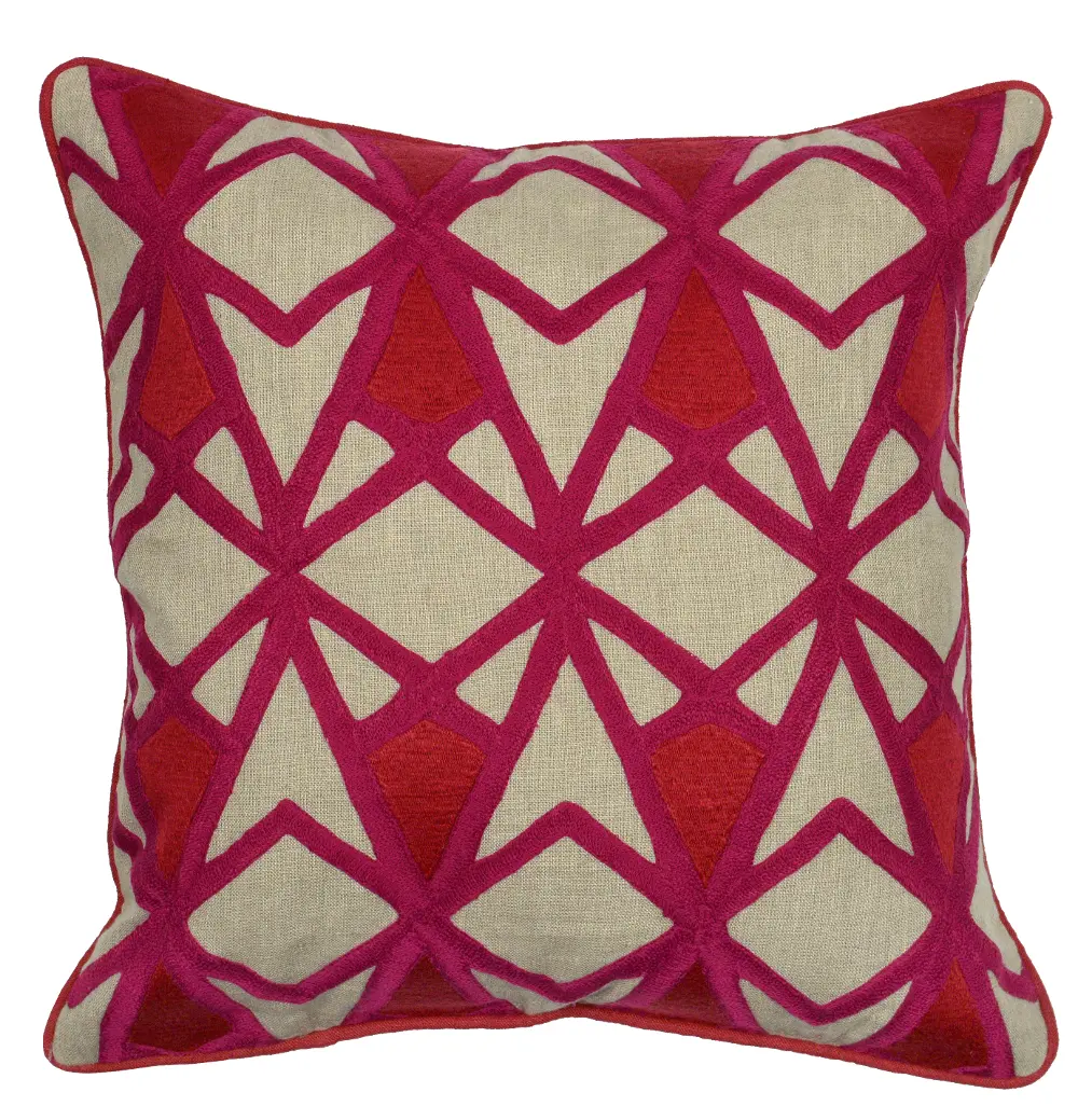 Red and Berry Throw Pillow-1